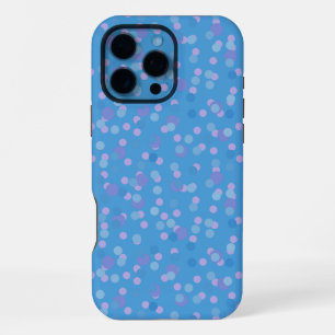 pink blue and purple polka dot clusters iPhone 16 pro max case