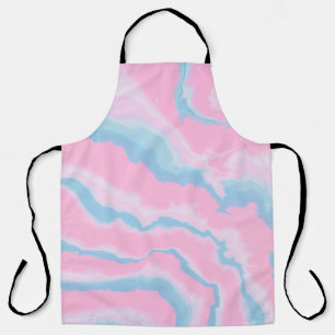 PINK BLUE AND WHITE ABSTRACT ART APRON