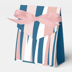 Pink Blue and White Abstract   Favor Box