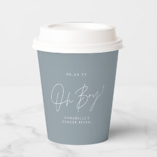 pink blue baby shower gender reveal paper cups