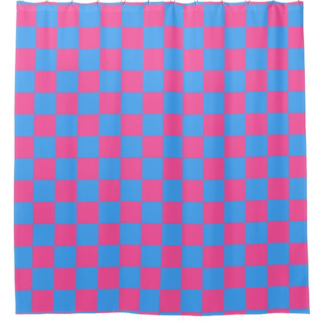Pink Blue Chequered Check Pattern (Front)