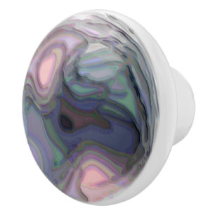 Pink & Blue Cloud Ceramic Knob