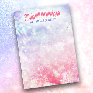 Pink Blue Elegant Classy Jewellery Backing Display Business Card