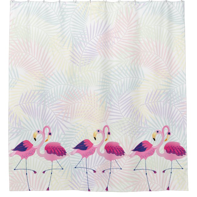 Pink & Blue Flamingos Illustration (Front)