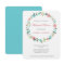 Pink Blue Floral Wreath Wedding Rehearsal Dinner