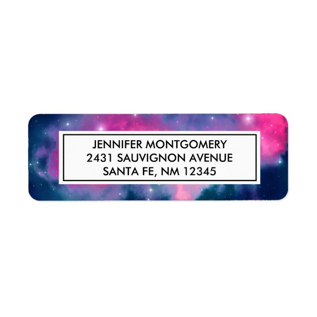 Pink & Blue Galaxy Nebula & Stars Abstract (Front)