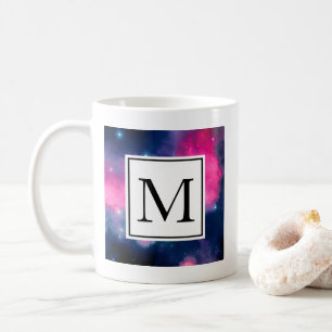 Pink & Blue Galaxy Nebula & Stars Abstract Coffee Mug