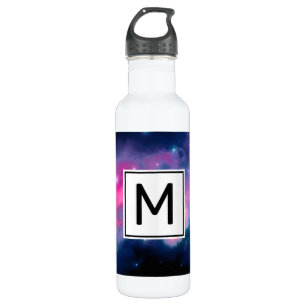 Pink & Blue Galaxy & Stars Abstract 710 Ml Water Bottle