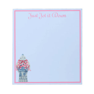 Pink Blue Ginger Jar Jars  Notepad Notes