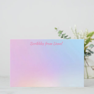 pink, blue, gradient, pastel, feminine, girly, "fo stationery