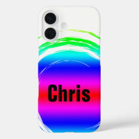 Pink Blue Green Circle Name Template