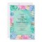Pink Blue Green Floral Succulents 75th Birthday