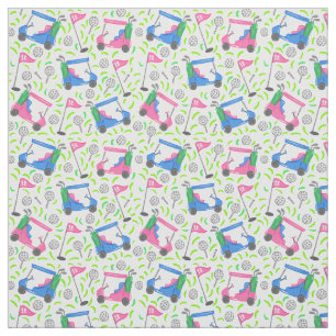 Pink Blue Green Golf Preppy Fabric