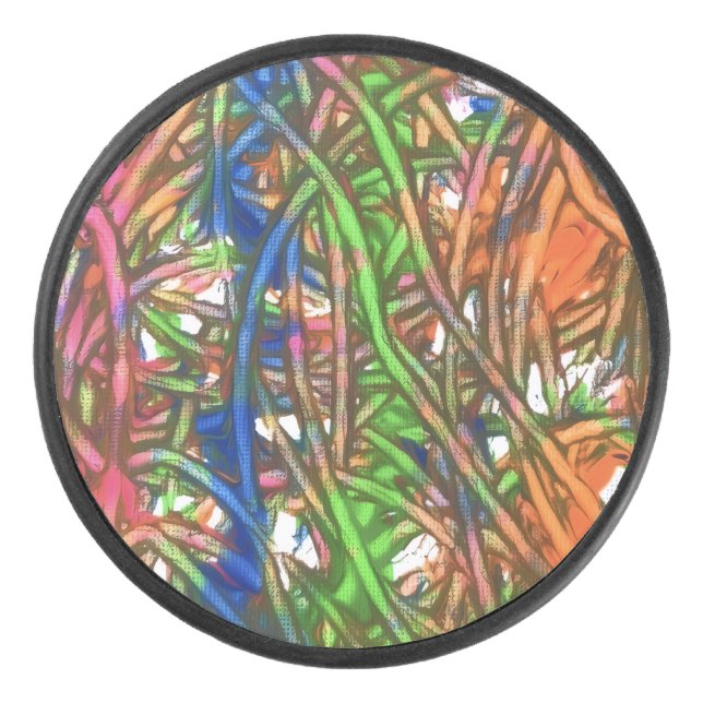Pink, Blue, Green, Orange, Marble Artwork (Devant)