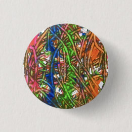 Pink, Blue, Green, Orange, Marble Artwork 1 Inch Round Button