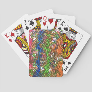 Pink, Blue, Green, Orange, Marble Artwork Playing Cards