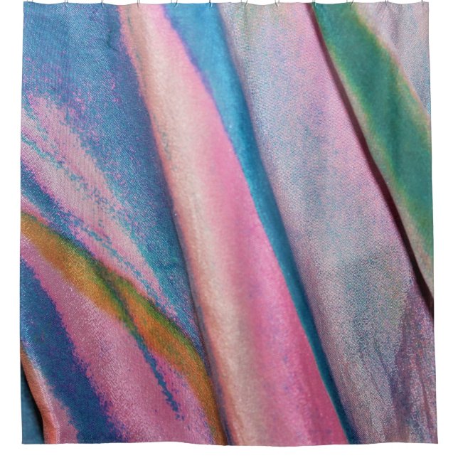 Pink blue green textile (Front)