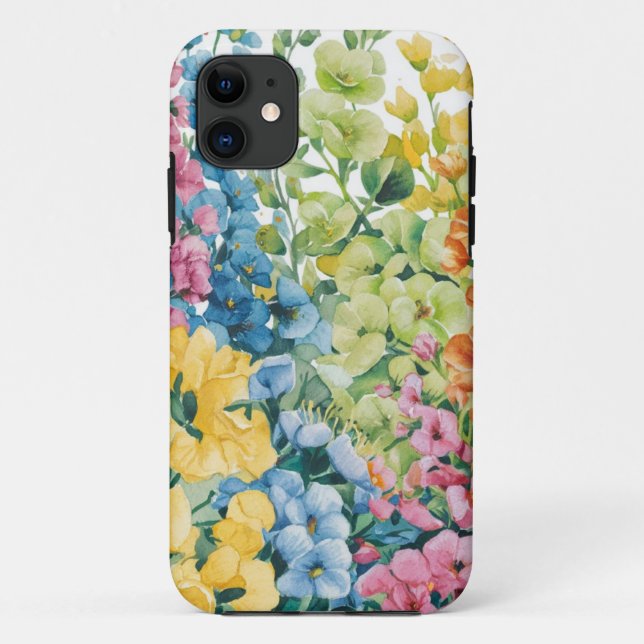 Pink Blue Green Yellow Orange Flower Art Pattern Case-Mate iPhone Case (Back)