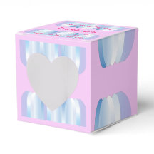 Pink Blue Heart Favor Box