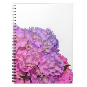 Pink Blue Hydrangeas elegant pink purple flowers Notebook