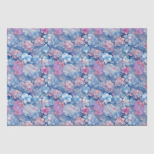 Pink Blue Hydrangeas Floral in Bloom  Tissue Paper