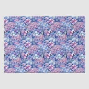 Pink Blue Hydrangeas Floral in Bloom Tissue Paper
