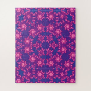 Pink & Blue Kaleidoscope Gradient Jigsaw Puzzle