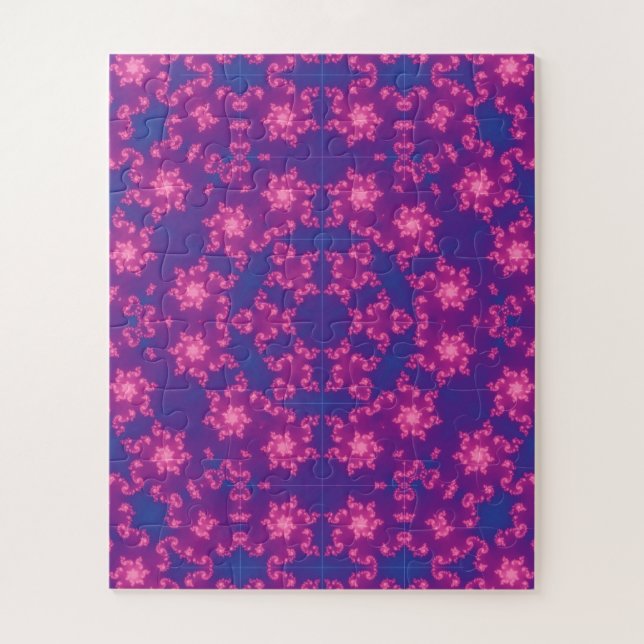 Pink & Blue Kaleidoscope Gradient Jigsaw Puzzle (Vertical)