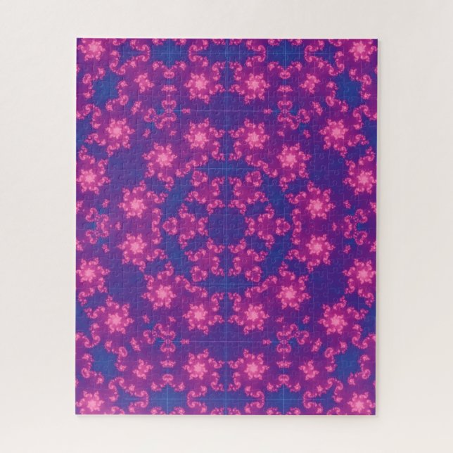 Pink & Blue Kaleidoscope Gradient Jigsaw Puzzle (Vertical)
