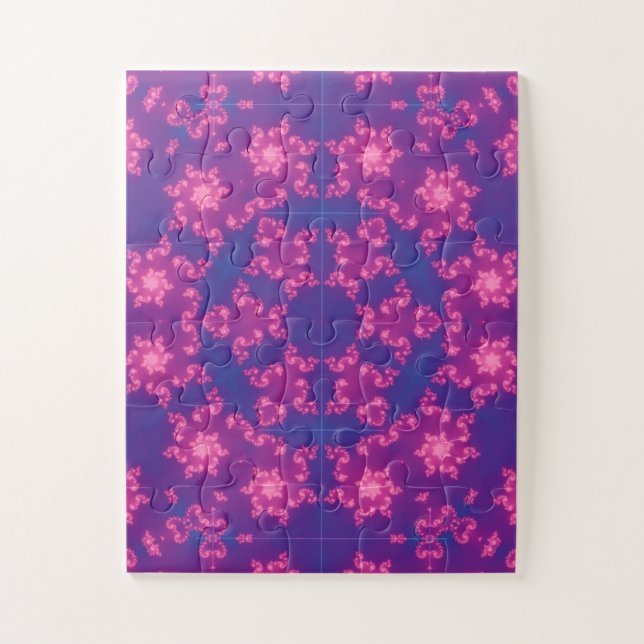 Pink & Blue Kaleidoscope Gradient Jigsaw Puzzle (Vertical)