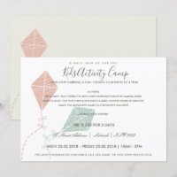 PINK BLUE KITE KIDS ACTIVITY CLASS INVITE TEMPLATE