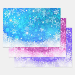 Pink Blue & Lavender Modern Pastel Wrapping Paper Sheet