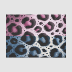 Pink & Blue Leopard Fur Animal Print Spots Tissue Paper