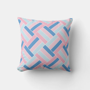 Pink & Blue Mosaic Throw Pillow