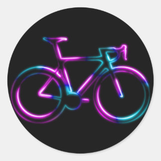 Pink Blue Neon Glow Road Bicycle Sticker