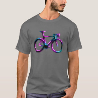Pink Blue Neon Glow Road Bicycle T-Shirt