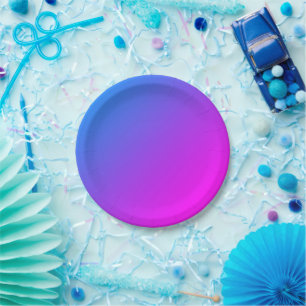 Pink Blue Ombré 4Tiffany Paper Plate