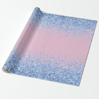 Pink Blue Ombre Glitter Baby Gender Reveal