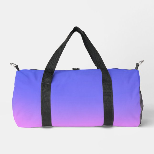 Pink & Blue Ombre Gradient  Duffle Bag (Front)