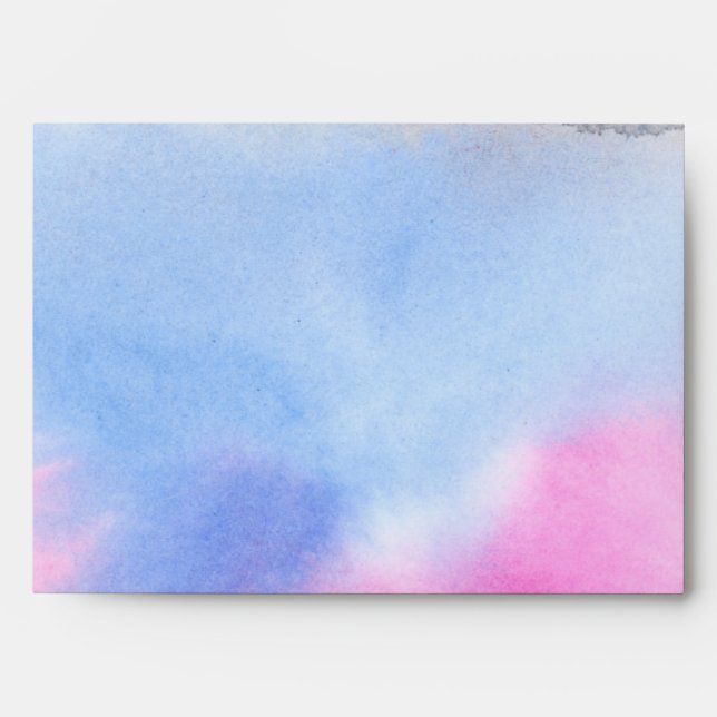 Pink Blue Peach Tie dye Envelope (Front)