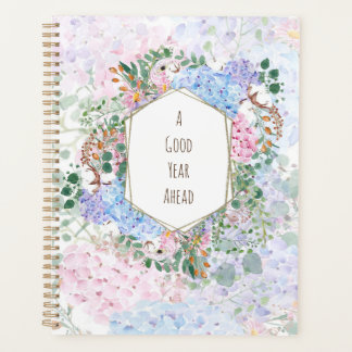 pink blue purple hydrangea arrangement pattern  planner