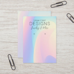 Pink Blue Rainbow Earring Display Card