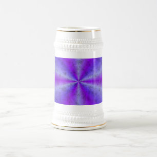 Pink Blue Rainbow in Elephant Skin Leather Optik Beer Stein