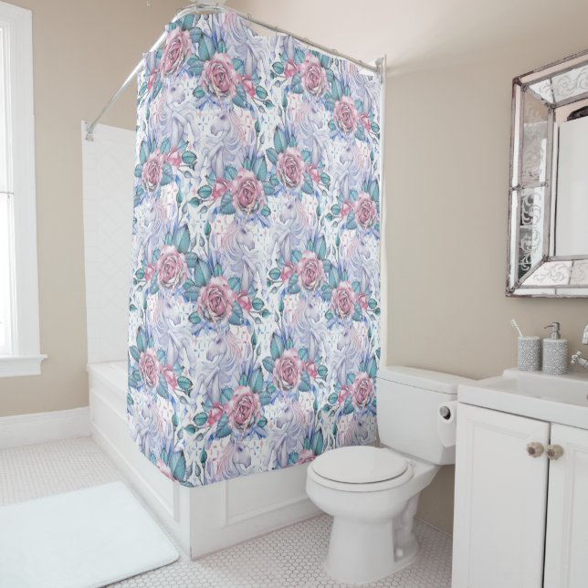 Pink & Blue Rose Pattern (In Situ)