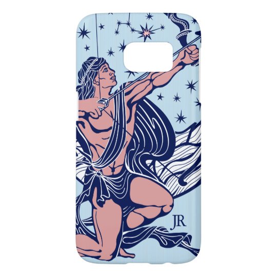 Pink & Blue Sagittarius Astrological Sign Samsung Galaxy S7 Case