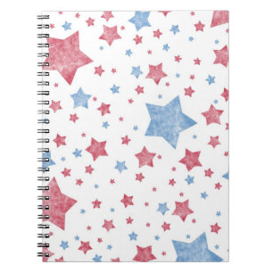 Pink + Blue Stars Notebook