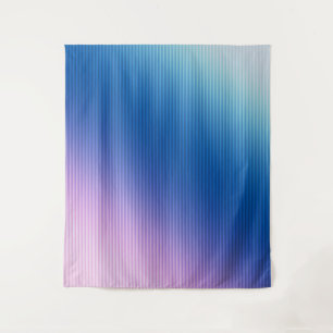 Pink-blue striped gradient tapestry