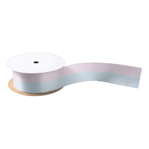 Pink & Blue Striped Satin Ribbon