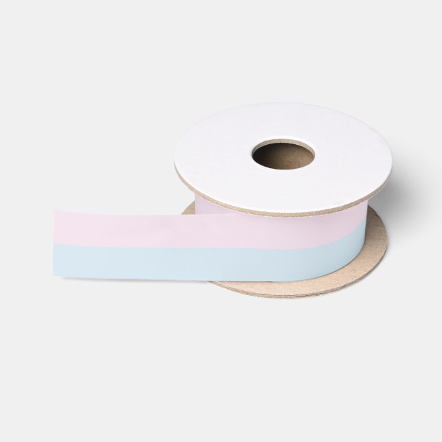 Pink & Blue Striped Satin Ribbon (Spool)