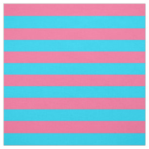 Pink Blue Stripes Pattern  Fabric